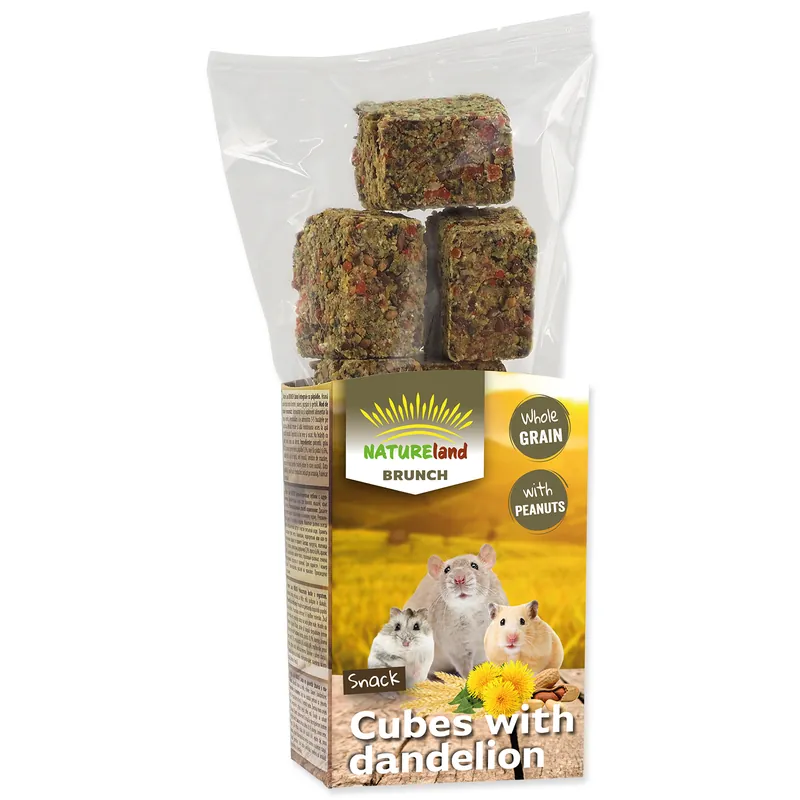 Dokud Zásoby Vydrží Pochoutka NATURE LAND Brunch celozrnné kostky s pampeliškou 90g