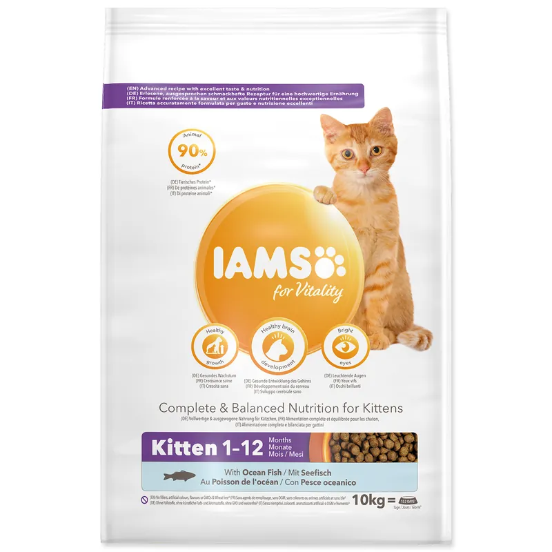 Cenový Hit IAMS Cat Kitten Ocean Fish 10kg