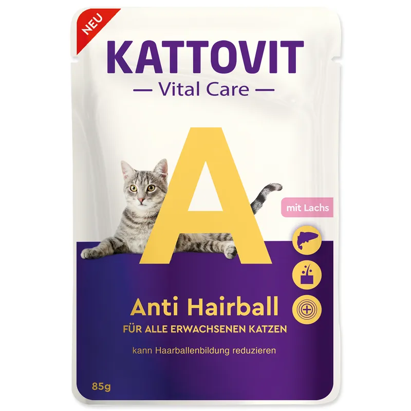 Kattovit Cat Vital Care Anti Hairball losos 85 g Nejlepší Cena
