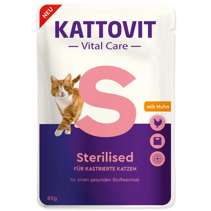 Kattovit Vital Care Sterilised kuře 85 g Sleva