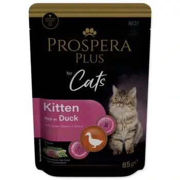 Kapsička Prospera Plus Kitten, Duck, Green Beans 85g Pouze Dnes