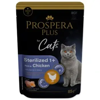 Cenová Bomba Kapsička Prospera Plus Sterilized 1+, Chicken, Carrot 85g