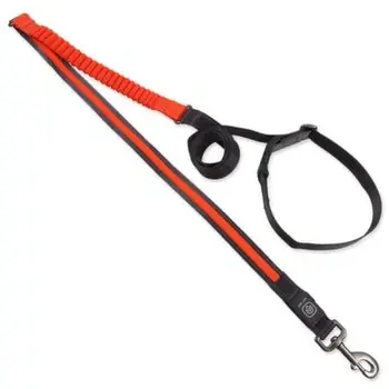 Časově Omezené Vodítko Dog Fantasy USB LED nylonové běžecké oranžové 2,5x180-250cm