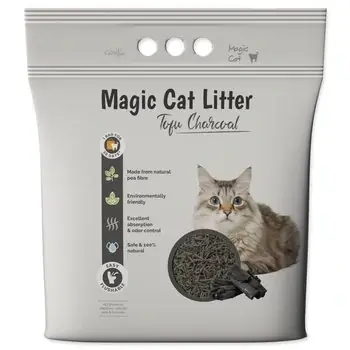 Aktuální Stelivo Magic Litter Tofu dřevěné uhlí 2,7kg/ 6l