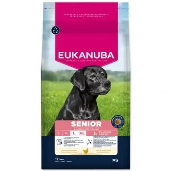Must-Have Krmivo EUKANUBA Senior Large rich in fresh chicken 3 kg