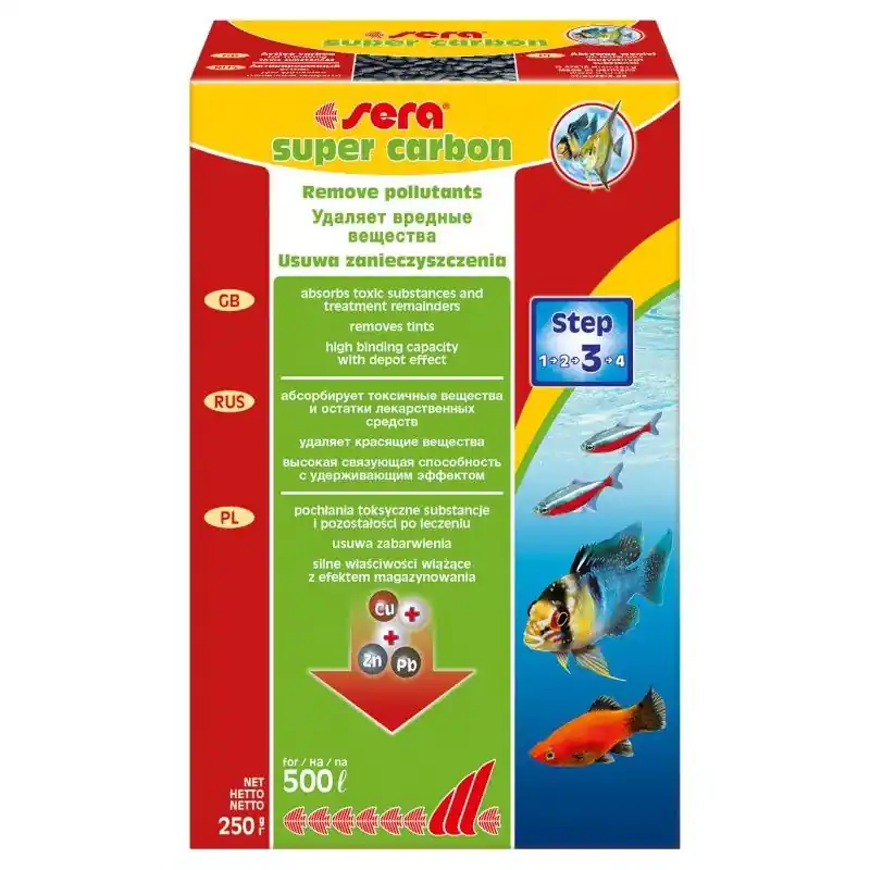 Nízká Cena Sera Super Aktivní Uhlí 250 G