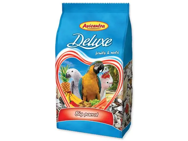 AVICENTRA deluxe krmivo pro velké papoušky (1kg) Vysoce Kvalitní