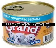 Akční Cena GRAND 405g kuřecí kousky pro ŠTĚŇATA
