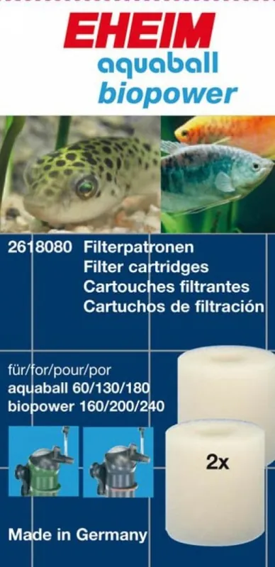 EHEIM FILTRAČNÍ NÁPLŇ (2 KS) PRO FILTR 2401, 2402, 2403, 2411, 2412, 2413 Zlevněný