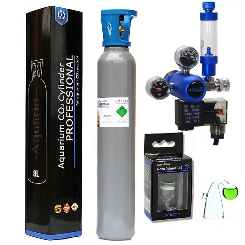 Aquario CO2 set s nočním vypínáním s láhví 8 litrů Bezpečná Platba