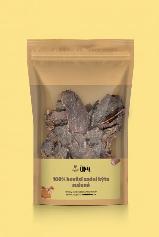 100% hovězí zadní kýta, sušená (50 g) Přímo Od Výrobce