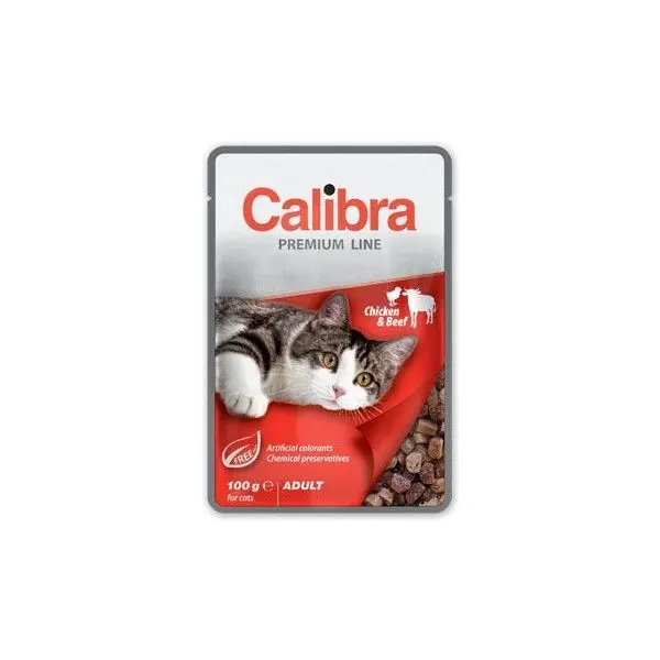 Calibra Cat kapsa Premium Adult Chicken & Beef 100g Speciální Cena