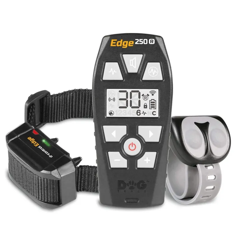 Nízká Cena Elektronický výcvikový obojek pro psy d-control Edge 250R s prstýnkovým ovladačem