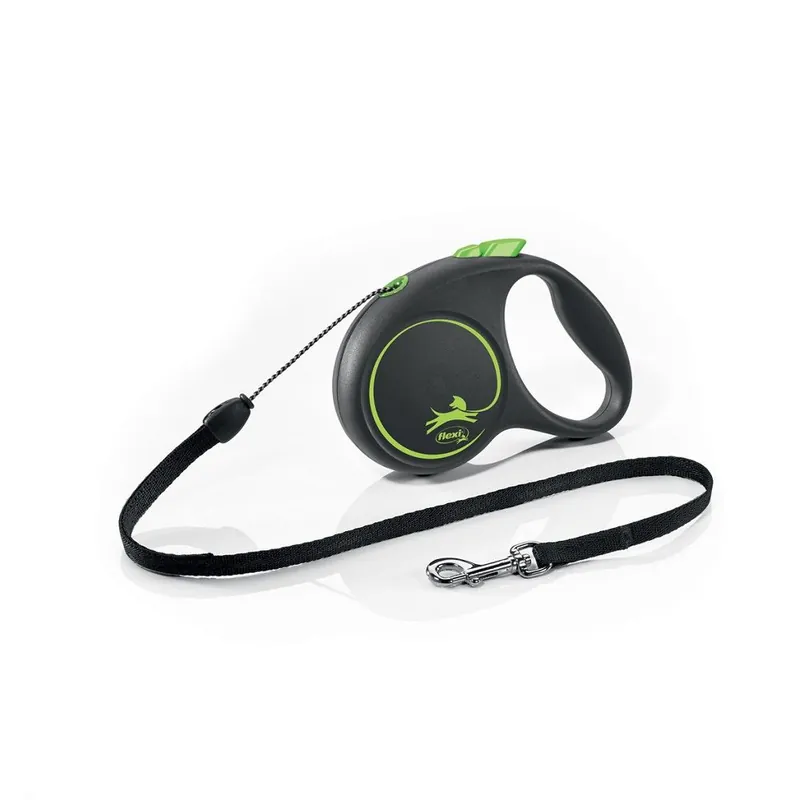 Cenový Hit flexi Black Design M lanko 5m/20kg zelená