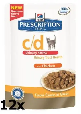 Sezónní Sleva Hill‘s Prescription Diet Feline C/D kaps. Chicken Urinary Stress 12 x 85 g