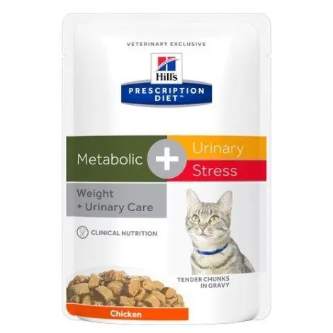 Vrácení Zdarma Hill‘s Prescription Diet Feline Metabolic + Urinary Stress kapsička 12 x 85 g