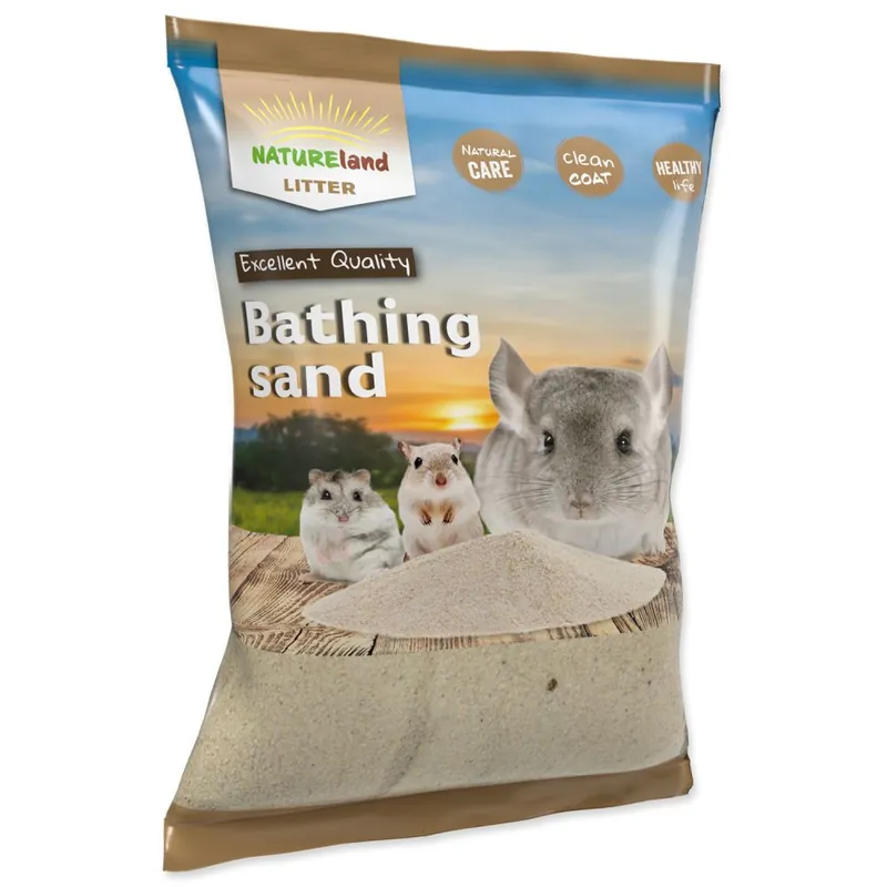 Písek NATURELAND koupací pro činčily 3 kg Finální Výprodej