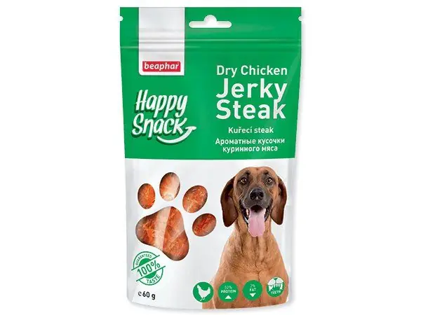 Must-Have Pochoutka BEAPHAR Happy Snack Dog kuřecí steak (60g)