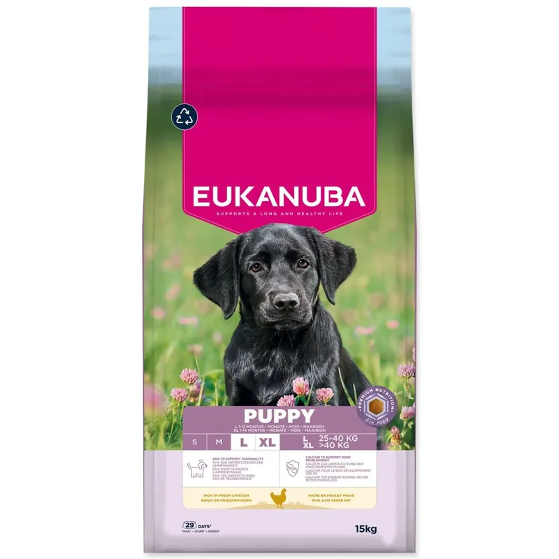 Omezená Nabídka Krmivo EUKANUBA Puppy Large rich in fresh chicken 15kg