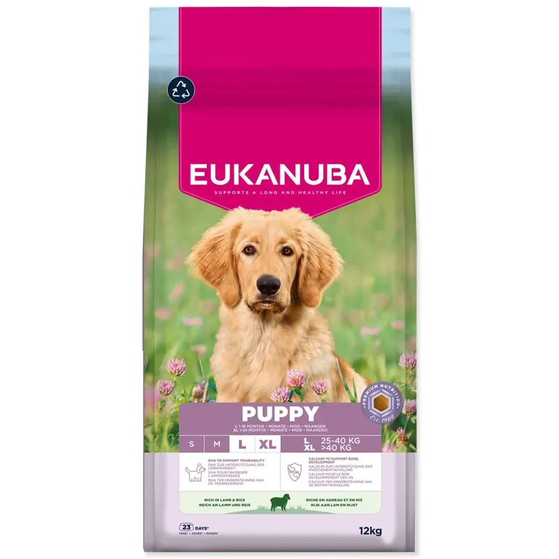 Krmivo EUKANUBA Puppy Large rich in lamb 12kg Autentický