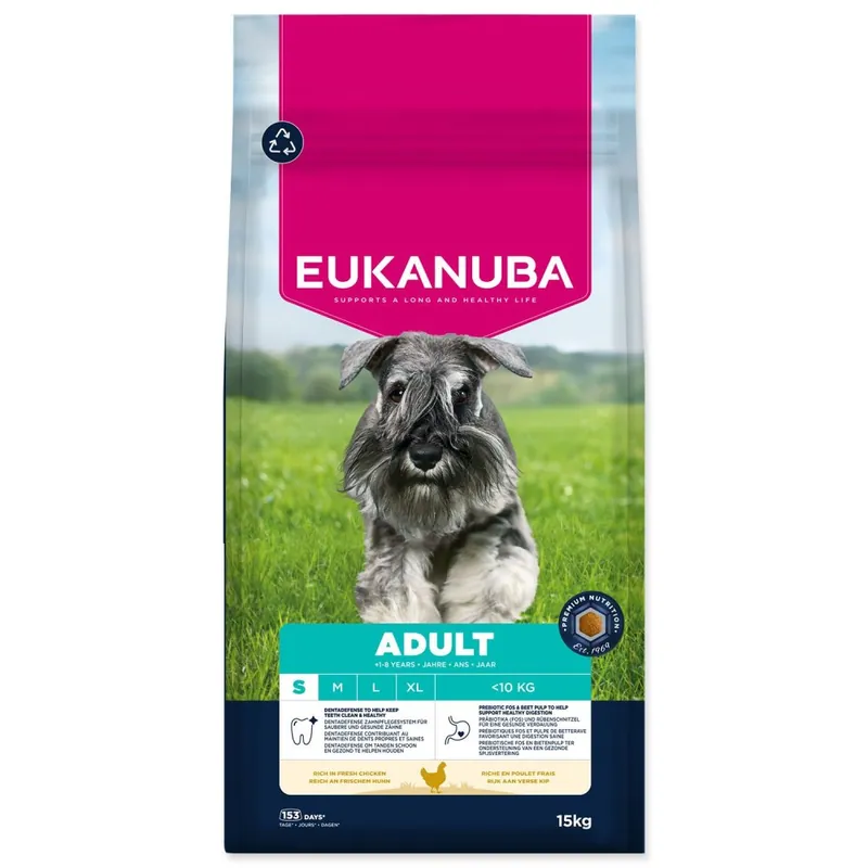 Krmivo EUKANUBA Adult Small rich in fresh chicken 15kg Koupit Online
