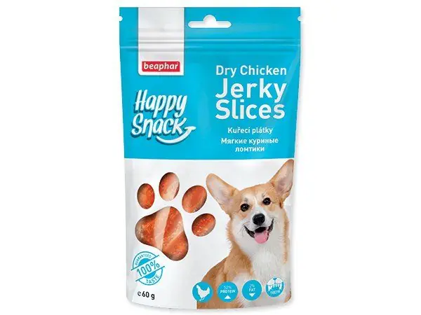 Must-Have Pochoutka BEAPHAR Happy Snack Dog kuřecí plátky (60g)