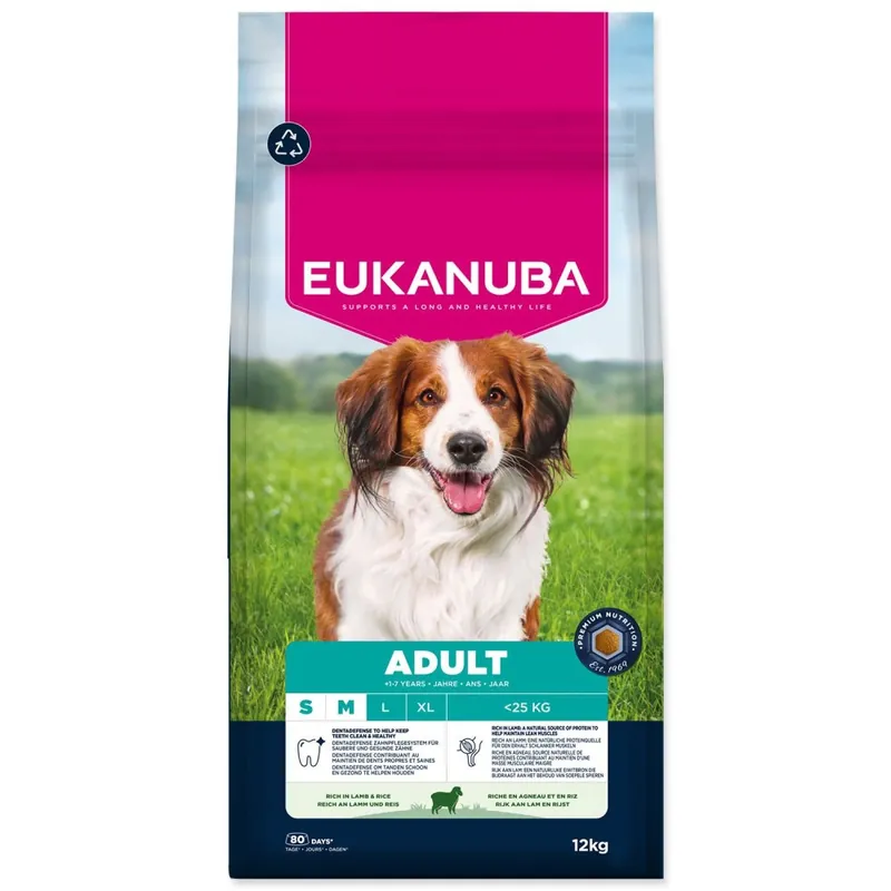 Krmivo EUKANUBA Adult Small and Medium rich in lamb 12kg Nakupujte Hned
