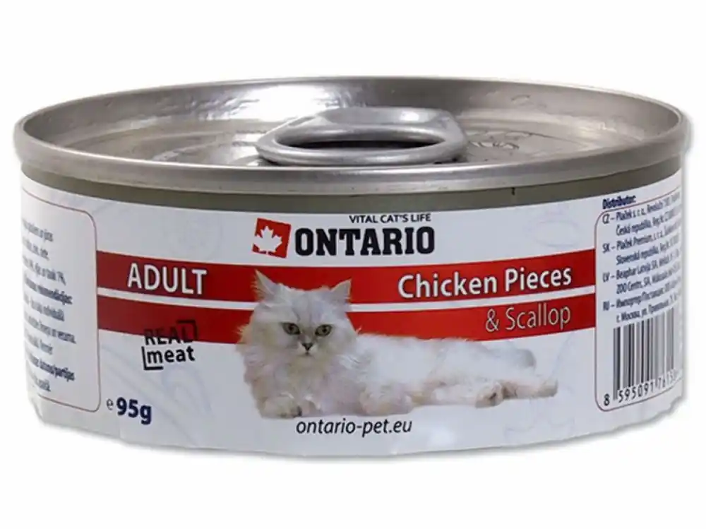 ONTARIO konzerva Chicken Pieces + Scallop (95g) Odeslání Ihned
