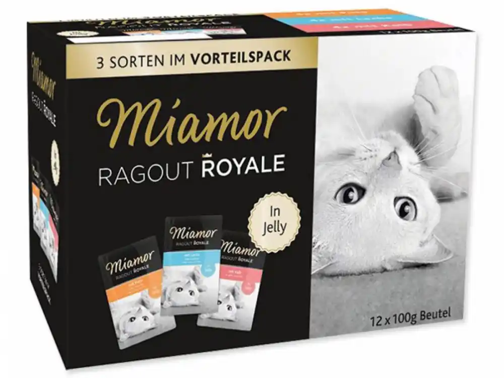 Koupit Online Kapsičky MIAMOR Ragout Royale multipack v želé krůta, losos, telecí (1200g)