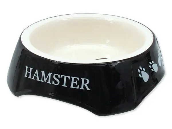 Časově Omezené Miska SMALL ANIMAL potisk Hamster černá (1ks)