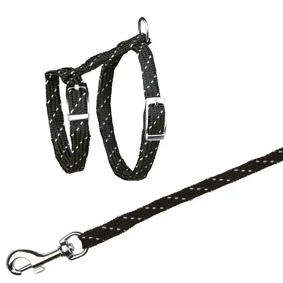 Nylonový postroj reflexní pro koťata, nylon 18-35cm/10mm1,3m Hit Sezóny