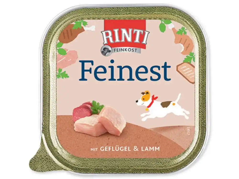Vanička RINTI Feinest drůbež + jehně 150g Vysoce Kvalitní