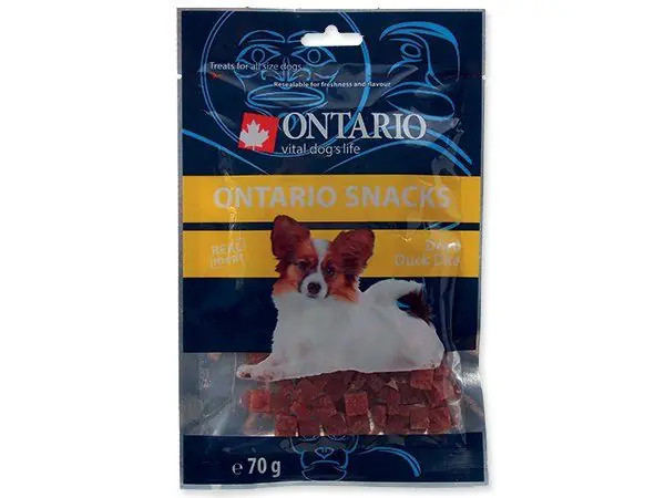 ONTARIO Snack Duck Dice Small dog (70g) Horká Nabídka