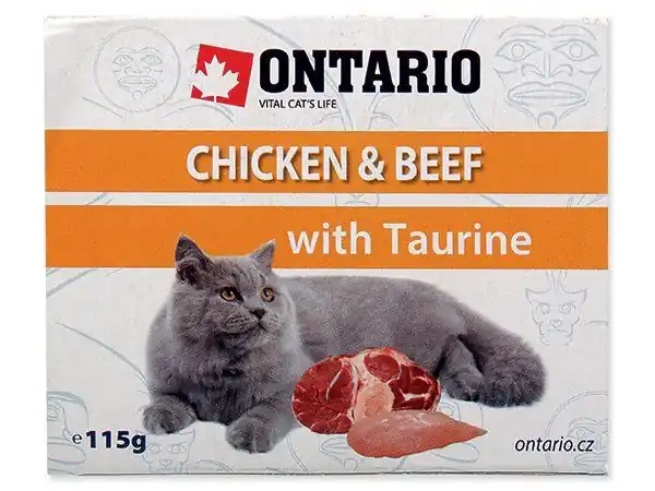 Bezpečná Platba Vanička ONTARIO chicken & beef with taurine (115g)