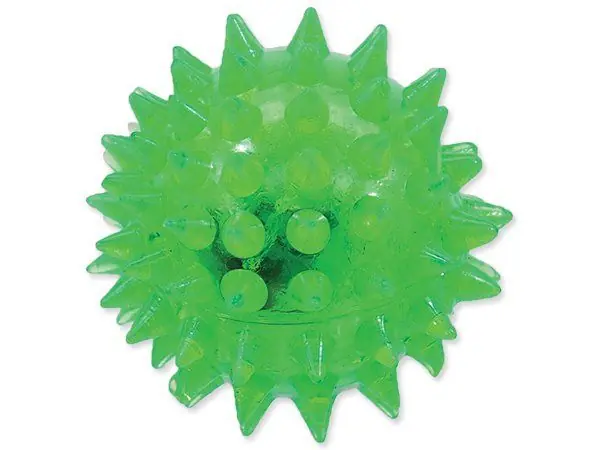 Sezónní Sleva Hračka DOG FANTASY míček LED zelený 5 cm (1ks)