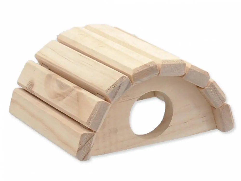 Nejprodávanější Domek SMALL ANIMAL Půlkruh dřevěný 16,5 x 15 x 8 cm (1ks)