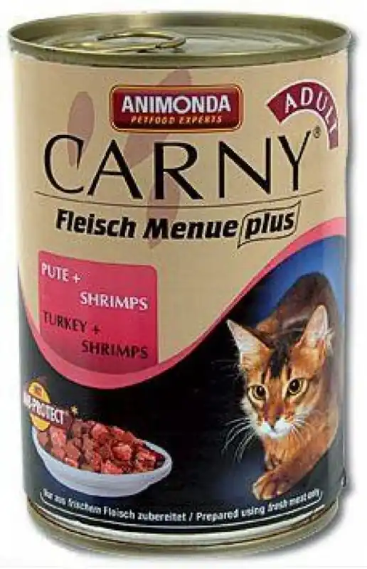 Finální Výprodej ANIMONDA cat konzerva CARNY pute/shrimps 400g