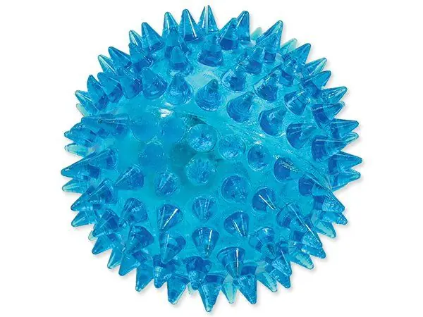 Hračka DOG FANTASY míček LED modrý 6 cm (1ks) Nová Kolekce