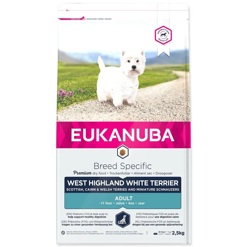 Krmivo EUKANUBA West High. White Terrier 2,5kg Top Prodej