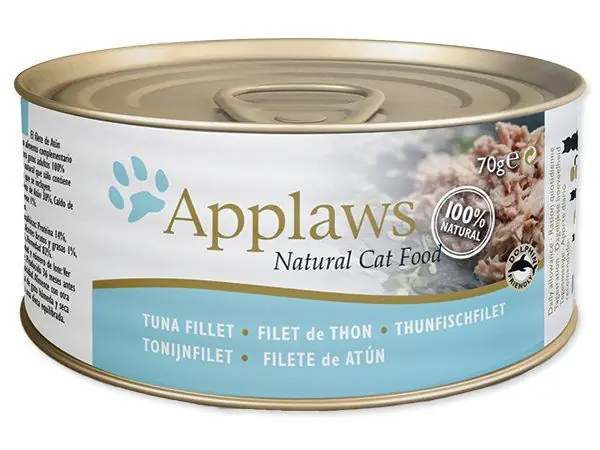 Vysoce Kvalitní Konzerva APPLAWS Cat Tuna Fillet & Cheese (70g)