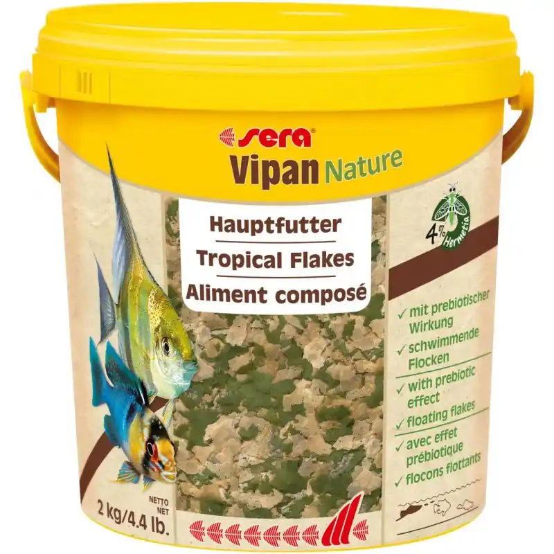 Zlevněný Sera Vipan Nature 10 litrů - velké vločky