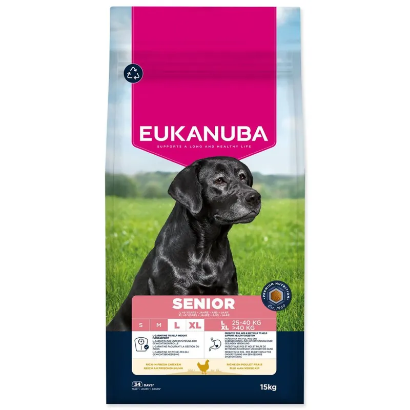 Krmivo EUKANUBA Senior Large rich in fresh chicken 15kg Vrácení Zdarma