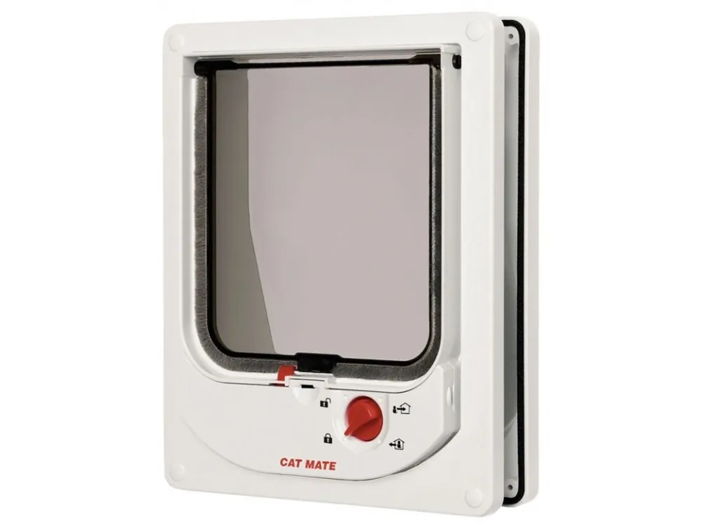 Dvířka pro kočku magnetická Cat Mate 4-way Cat-Flap, 19,5 x 24,2 cm, bílá Must-Have