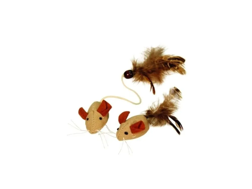 Autentický Hračka pro kočky - myš Nature, 2 ks