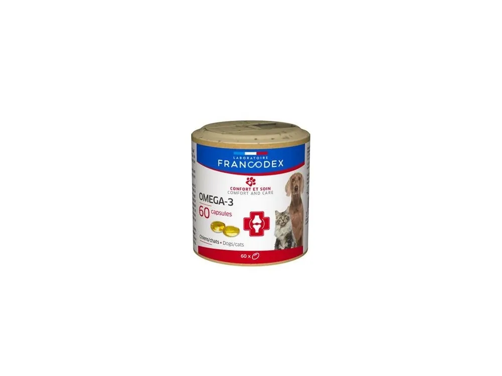 Francodex Omega 3 Capsules pes, kočka 60tbl Víkendová Akce