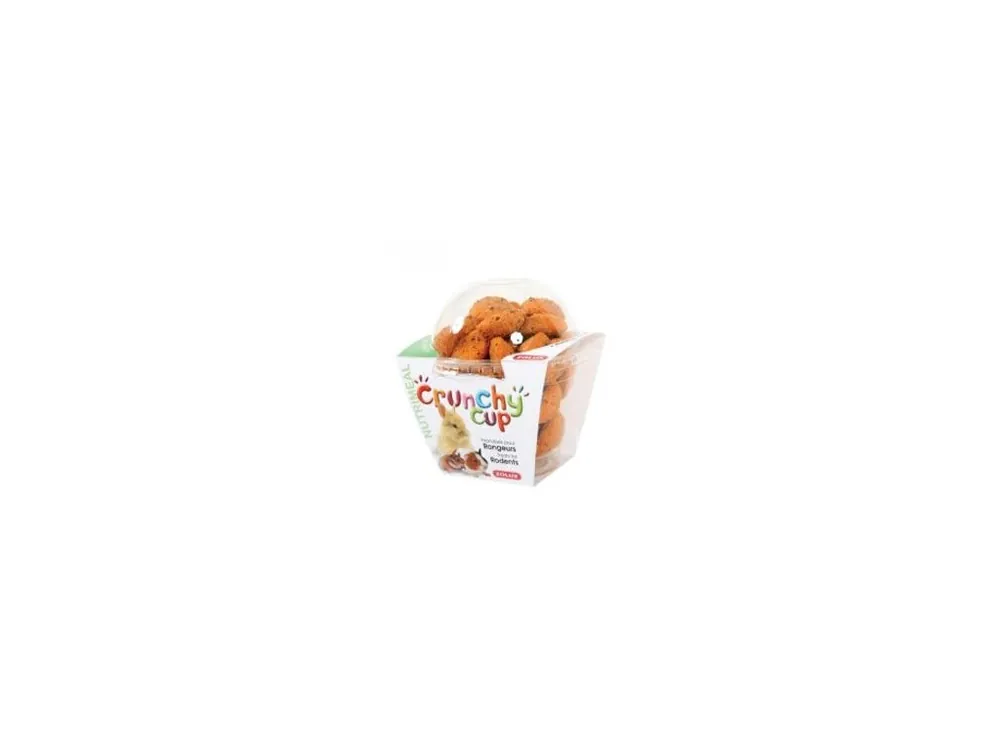 Tovární Cena Pochoutka CRUNCHYCUP hlodavec mrkev/len 200g Zolux