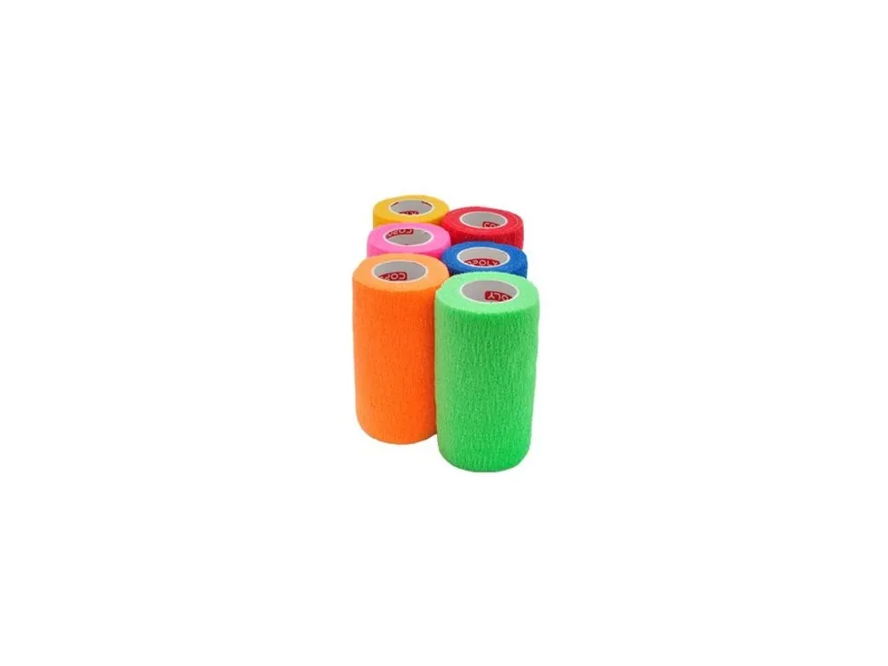 Obinadlo elast. CoPoly 10cm x 4,5m MIX NEON 12ks Speciální Cena