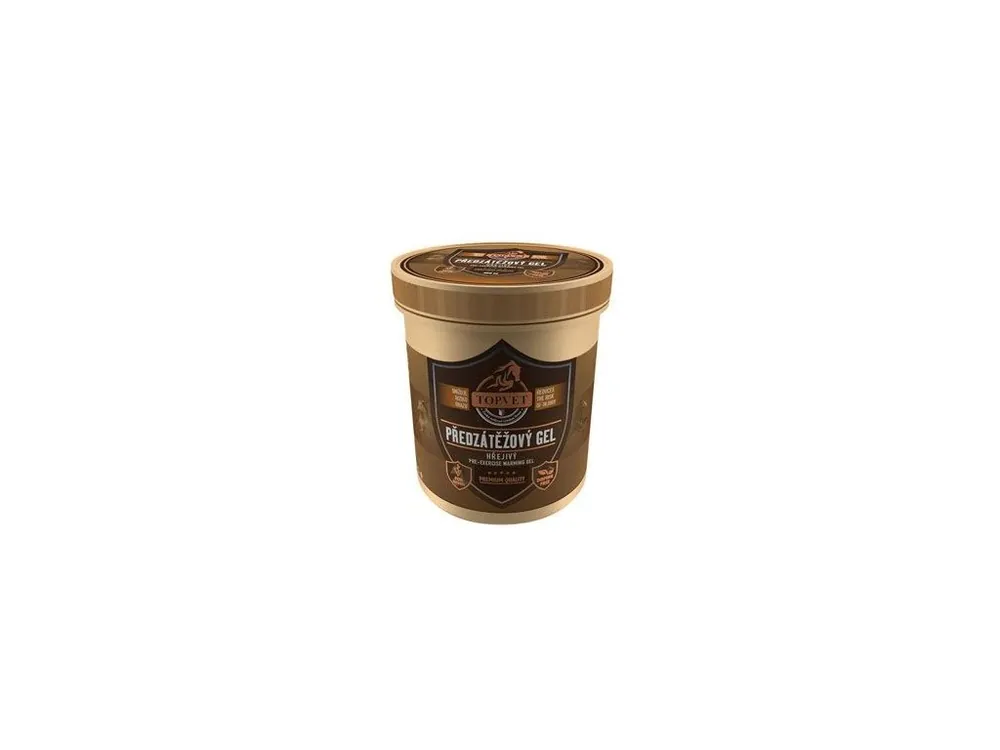 Novinka Předzátěžový gel hřejivý pro koně TOPVET 500ml