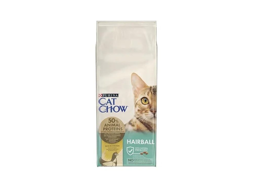 Omezená Nabídka Purina Cat Chow Hairball Control - kuře 15 kg