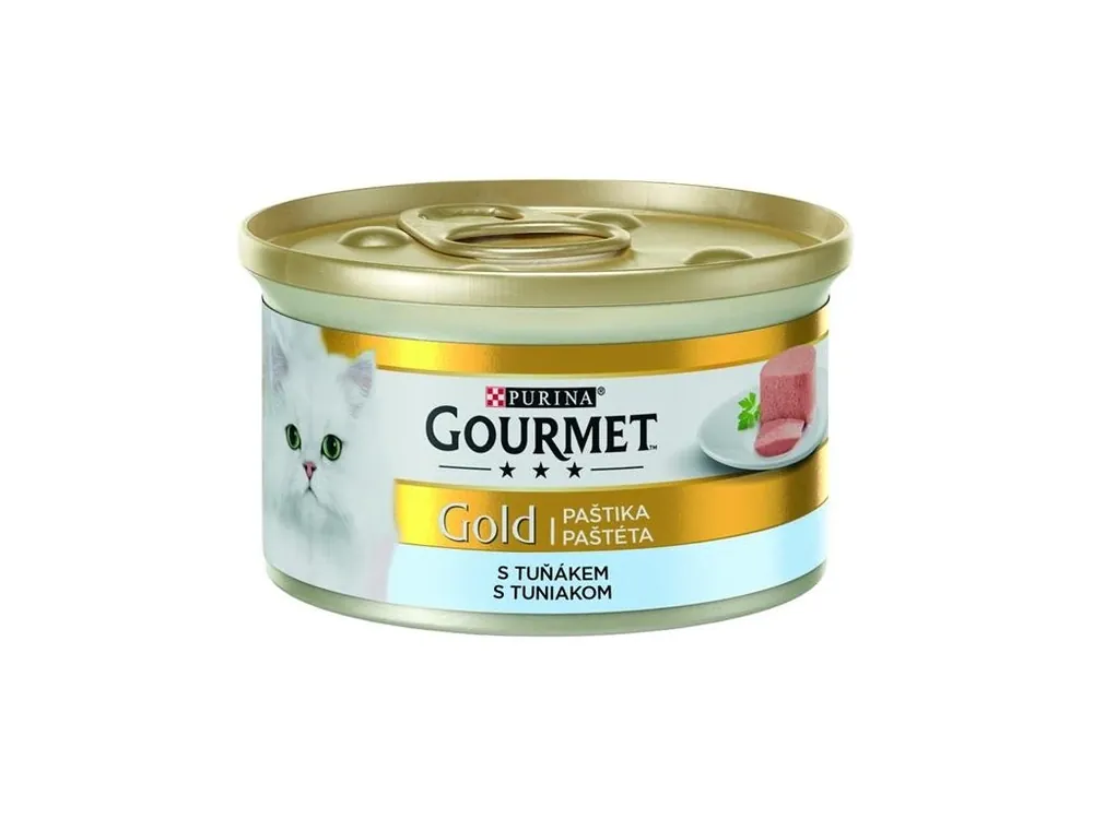 Gourmet Gold cat konz.-jemná paštika tuňák 85 g Aktuální